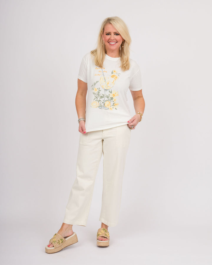 Z Supply Spritz Boyfriend Tee - Sea Salt