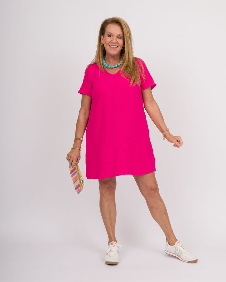 Riley Mini Dress - Hot Pink