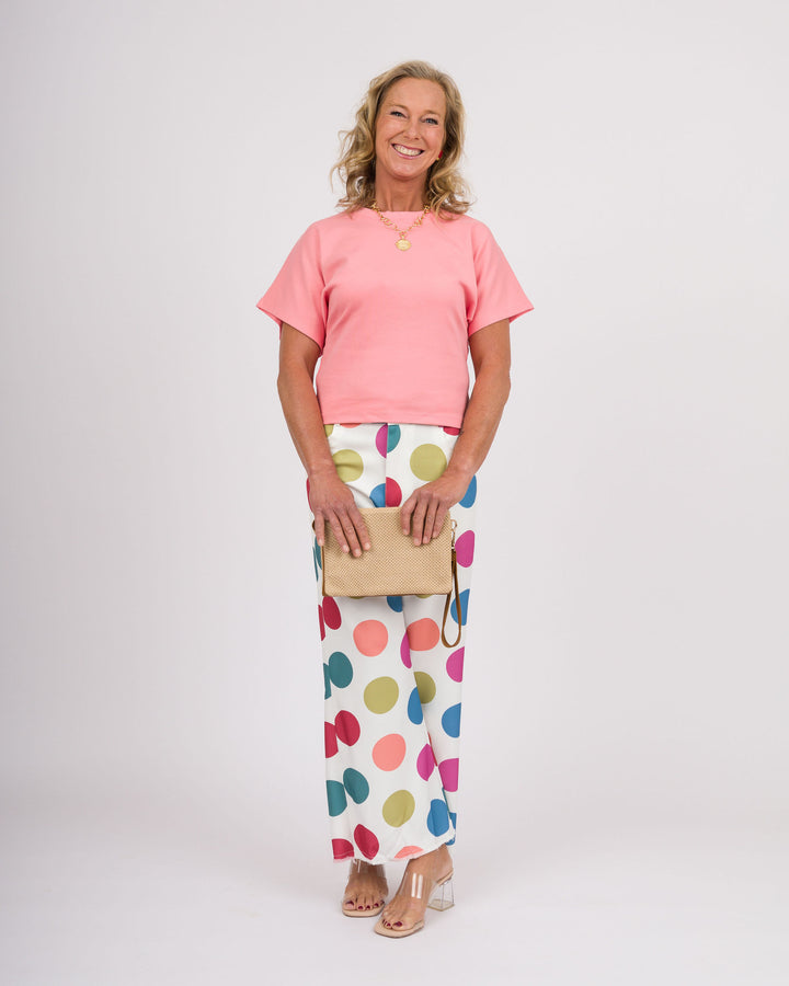 Angel Crew Neck Top - Coral