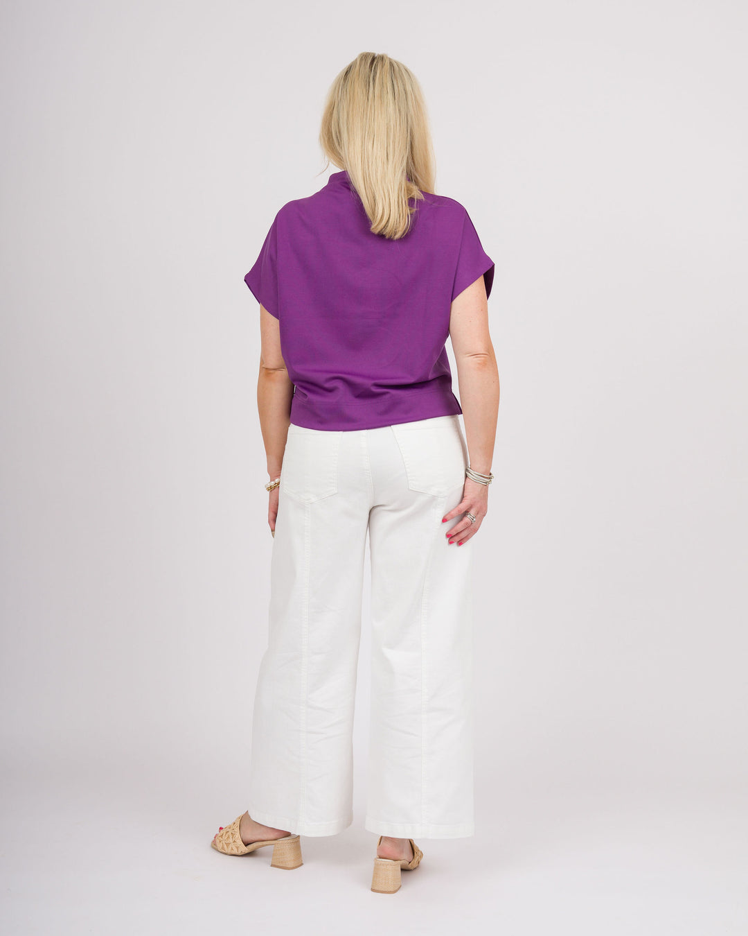 Blair Mock Neck Top - Plum Jam