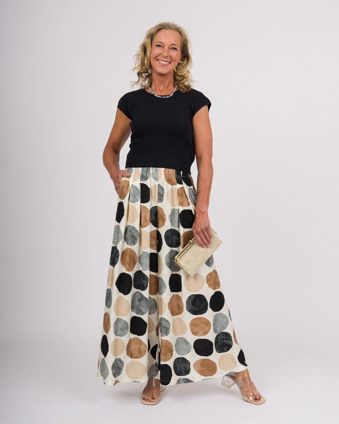 Black Round Neck Top