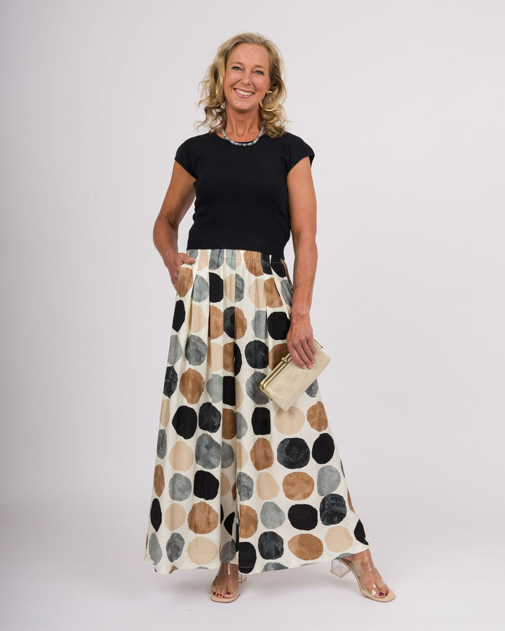 Black Round Neck Top