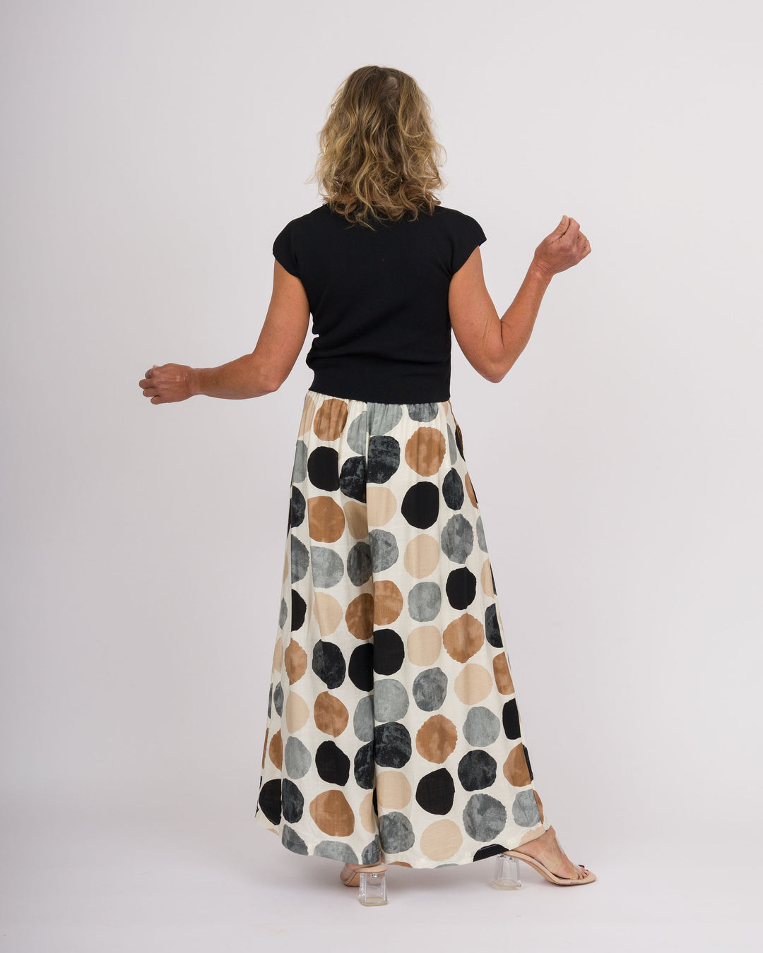 Black Round Neck Top