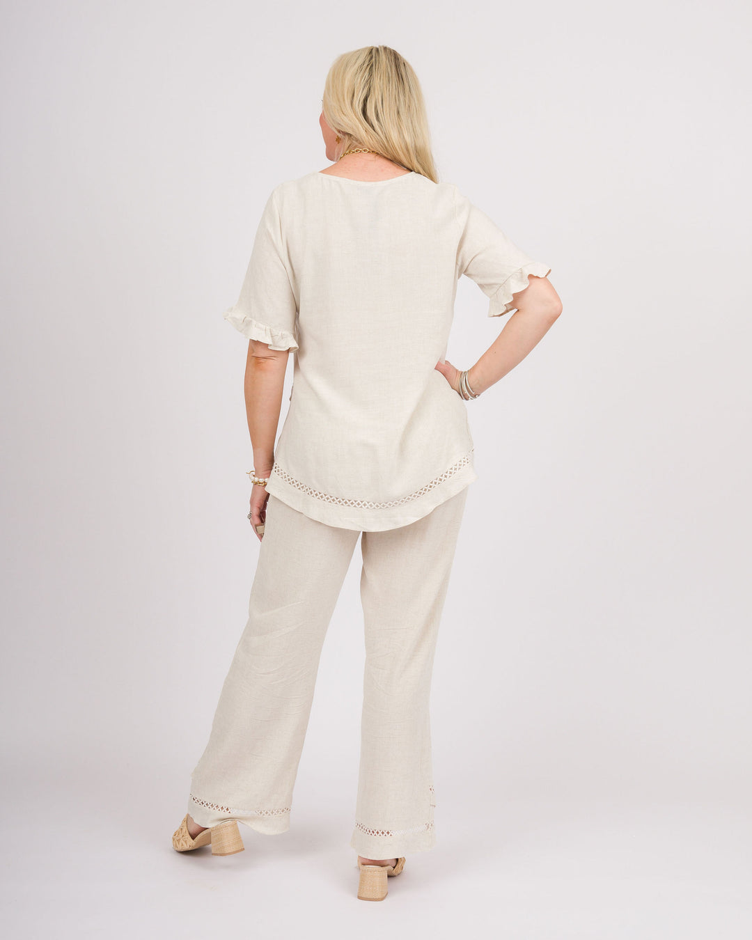 Layla Ruffle Top - Natural