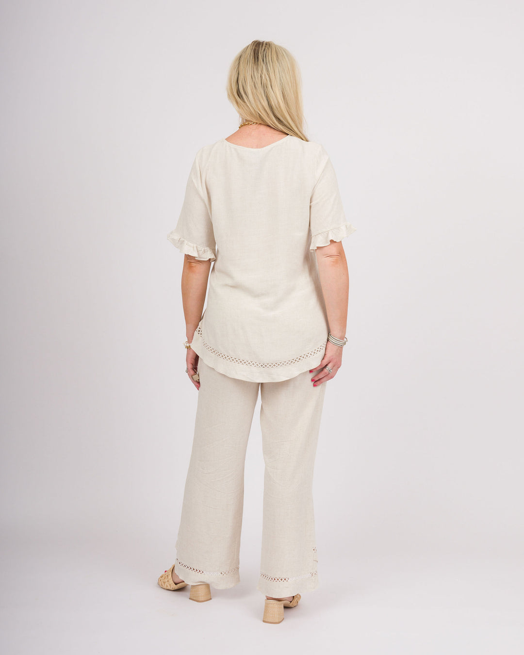 Layla Ruffle Top - Natural