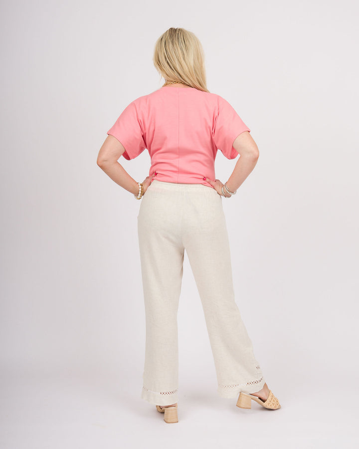 Layla Ruffle Pants - Natural