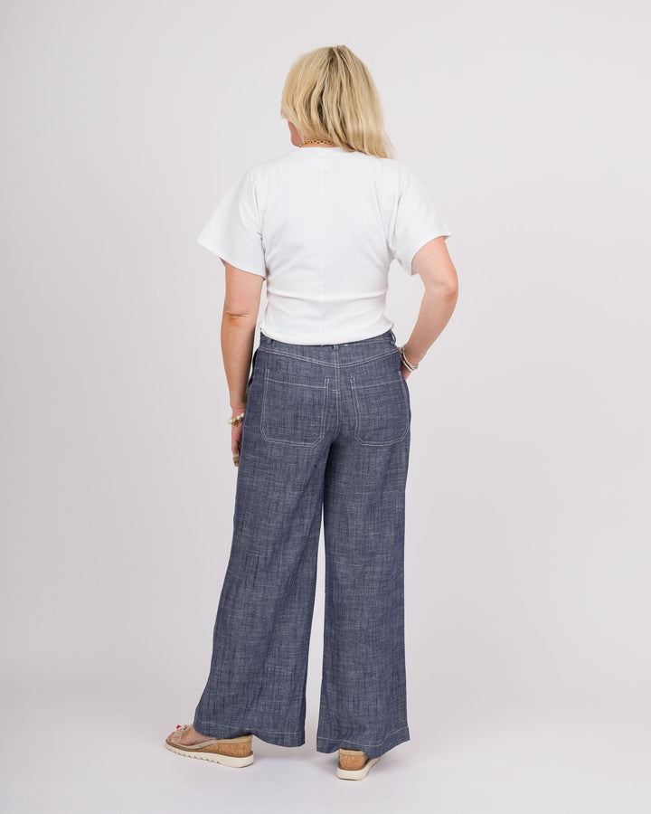 Navy String Tie Pants