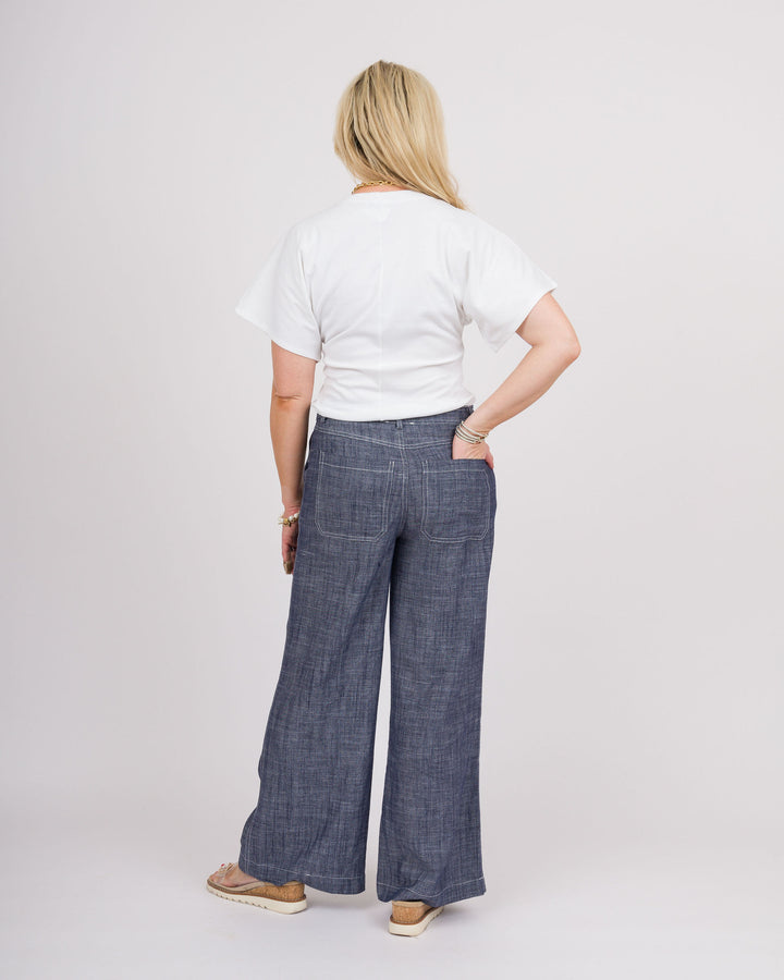 Navy String Tie Pants