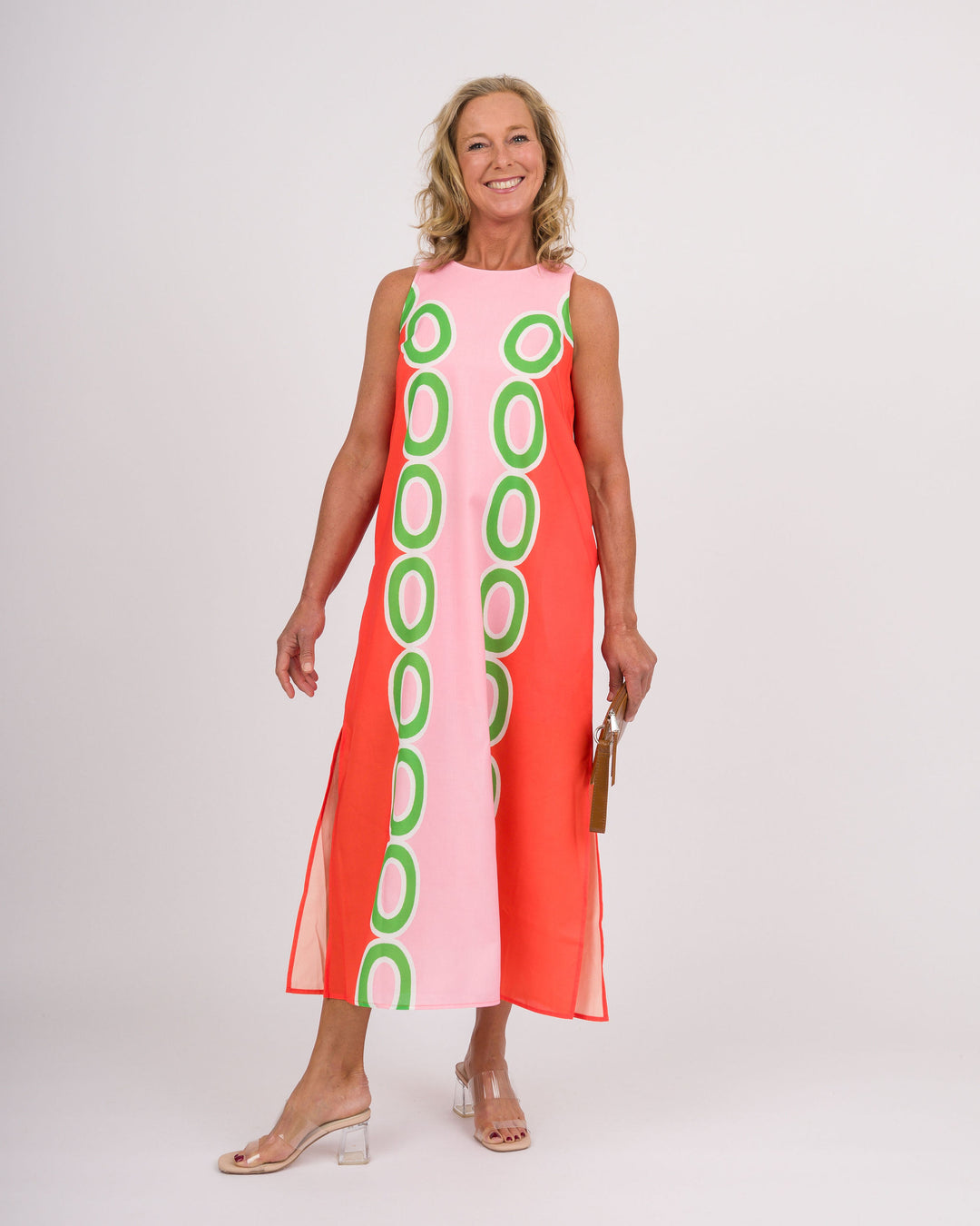 Red Links Column Dress