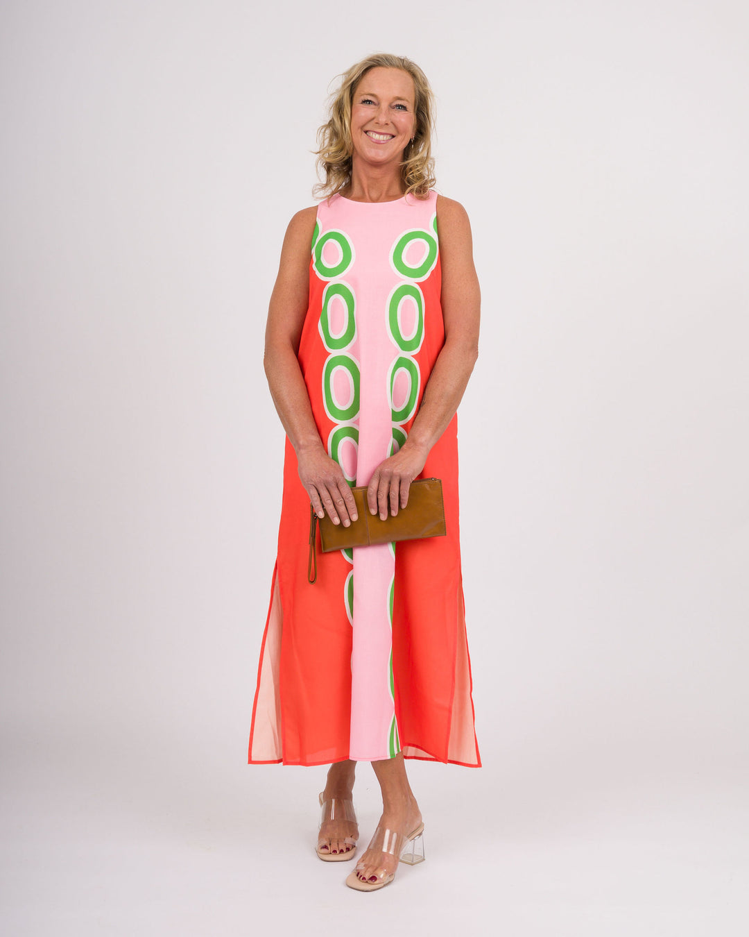 Red Links Column Dress