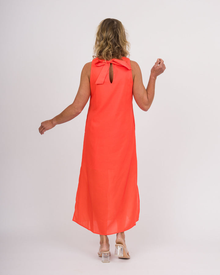Red Links Column Dress