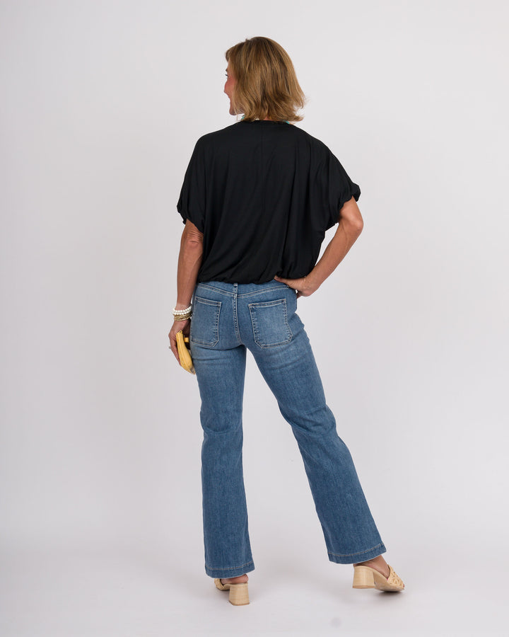 Mini Patch Pocket Flare Jean