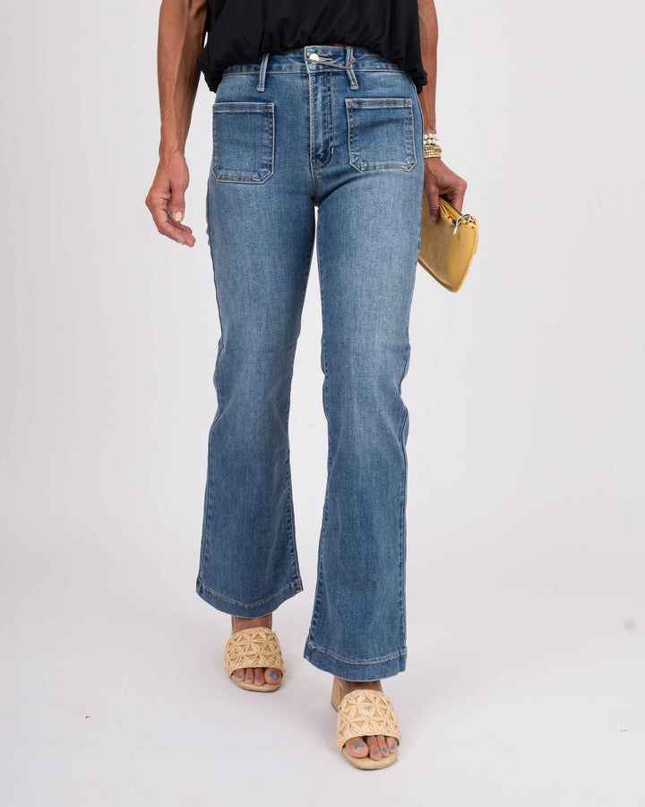 Mini Patch Pocket Flare Jean
