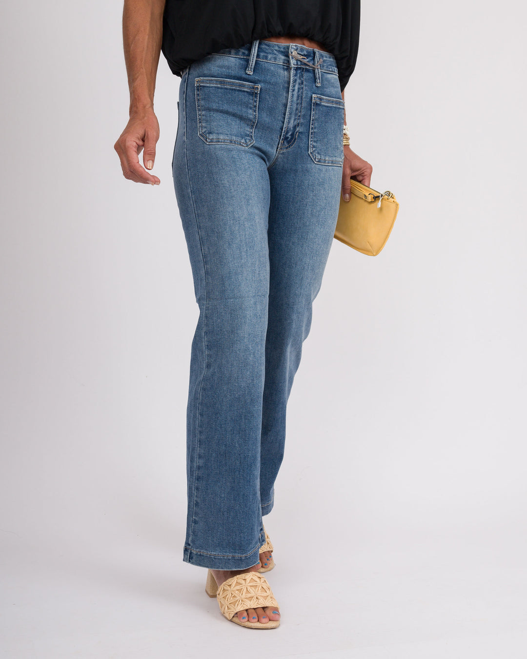 Mini Patch Pocket Flare Jean