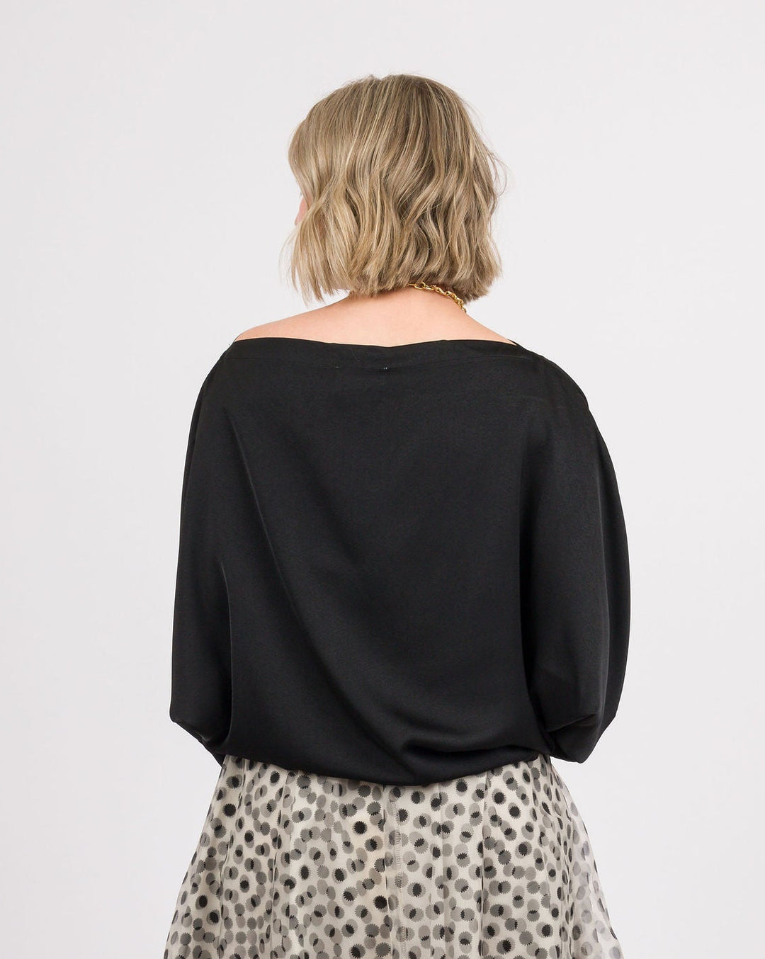 Black Satin Top