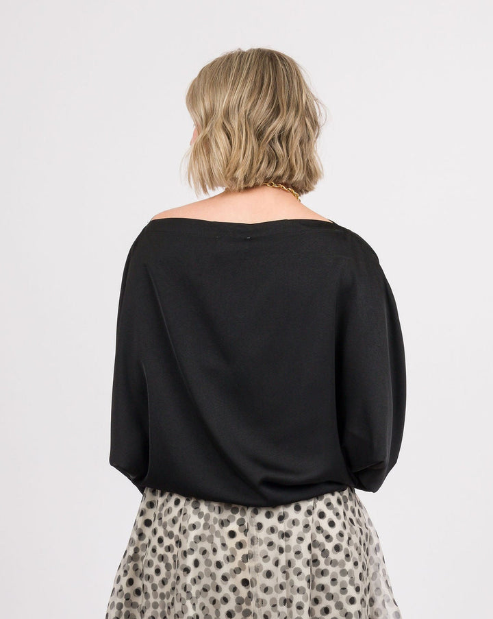 Black Satin Top