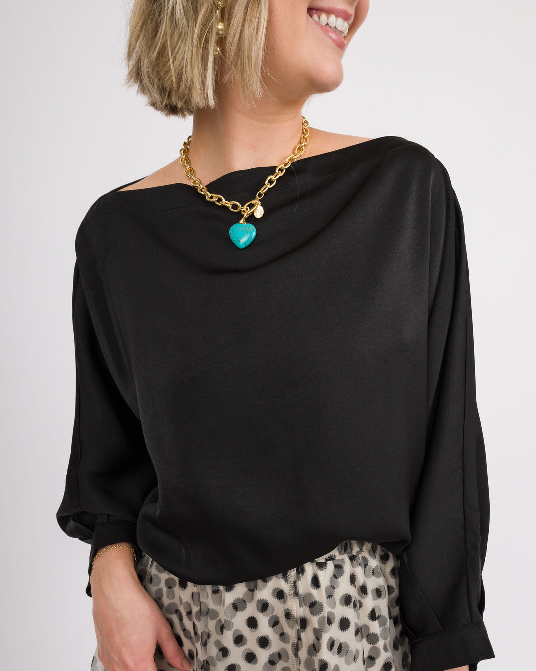 Black Satin Top