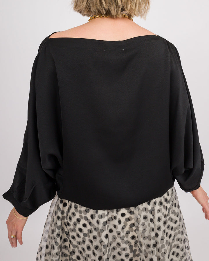 Black Satin Top