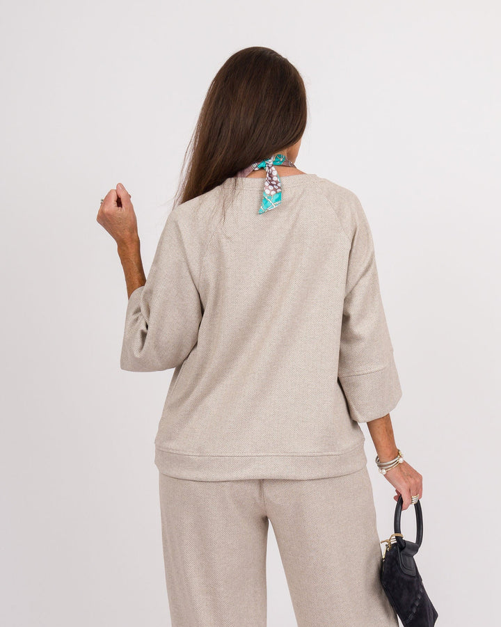 Hatley Herringbone Top - Oatmeal