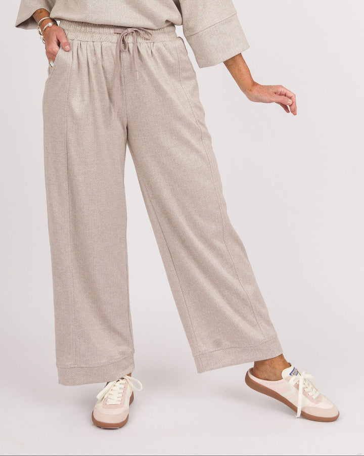 Hatley Herringbone Pants - Oatmeal
