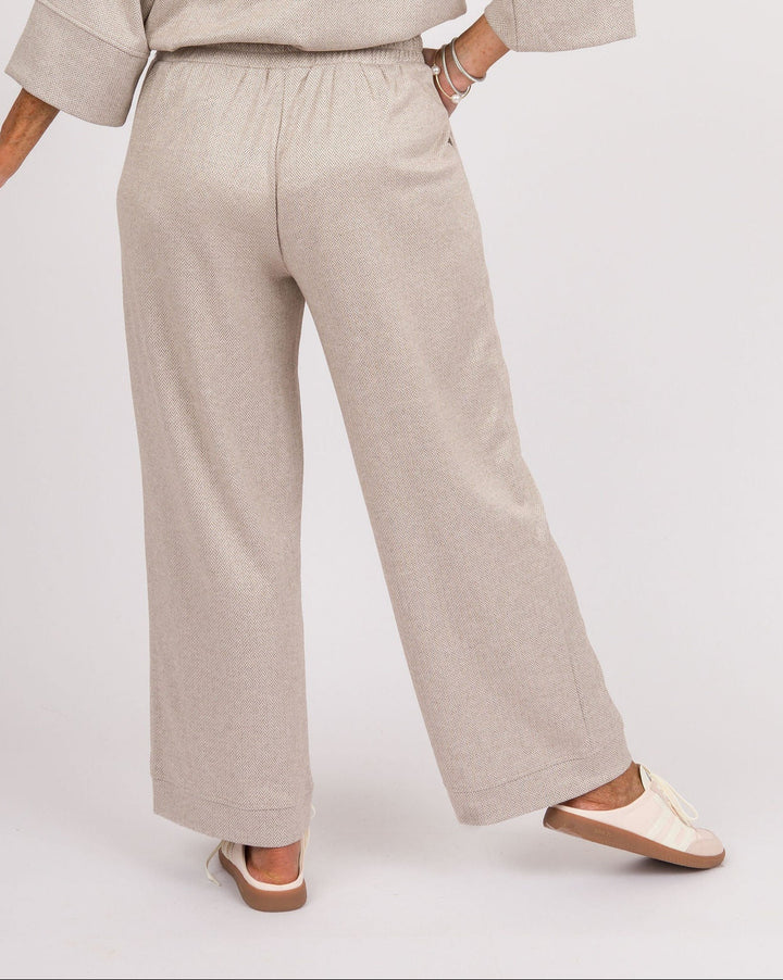 Hatley Herringbone Pants - Oatmeal