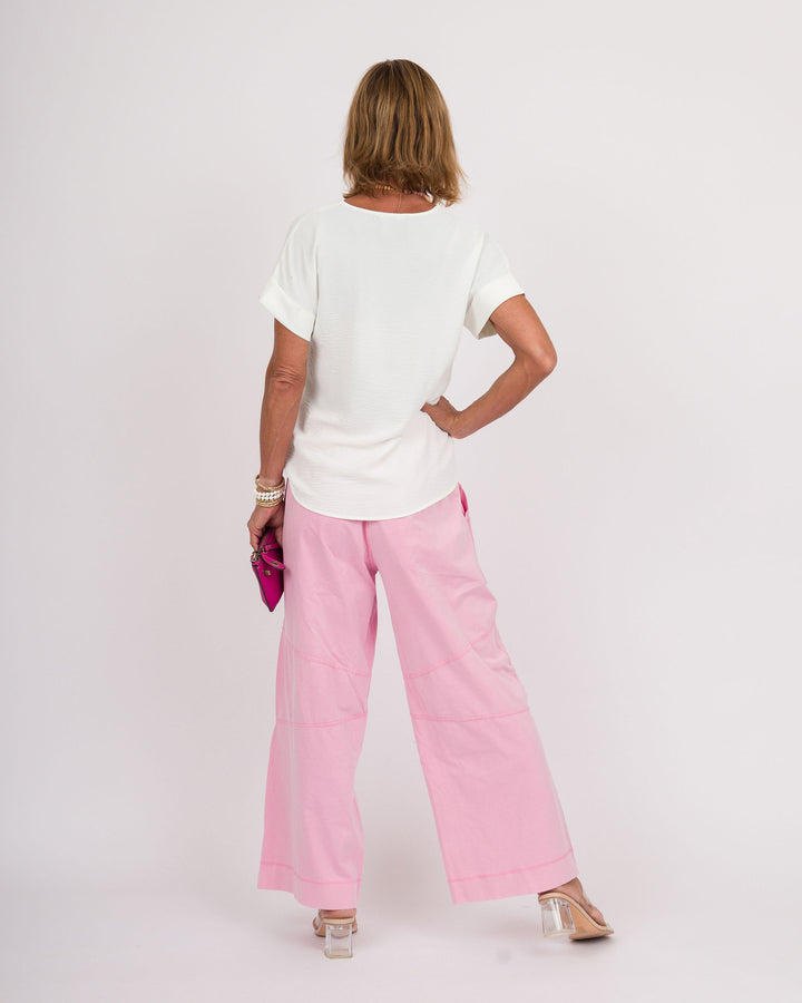 Sweet Pink Wide Leg Pants