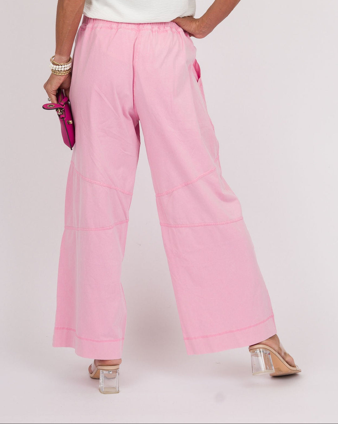 Sweet Pink Wide Leg Pants