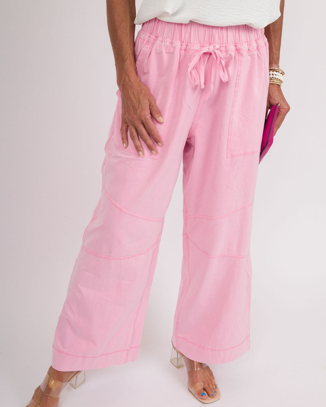 Sweet Pink Wide Leg Pants