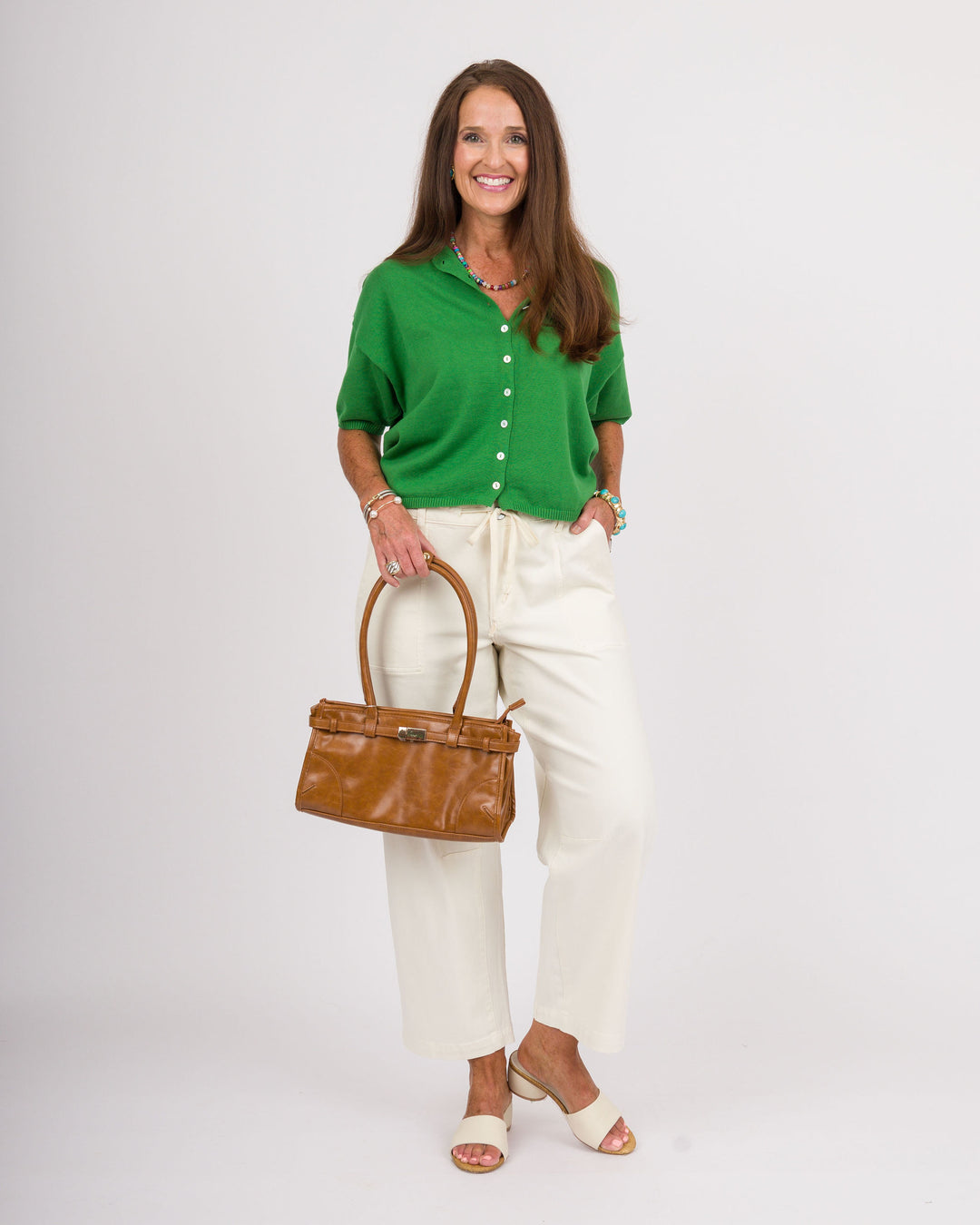 Toby Half Sleeve Cardigan - Kelly Green
