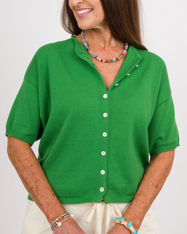 Toby Half Sleeve Cardigan - Kelly Green