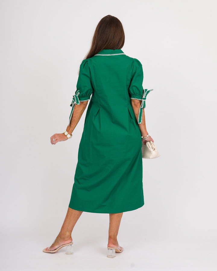 Country Club Green Midi Dress
