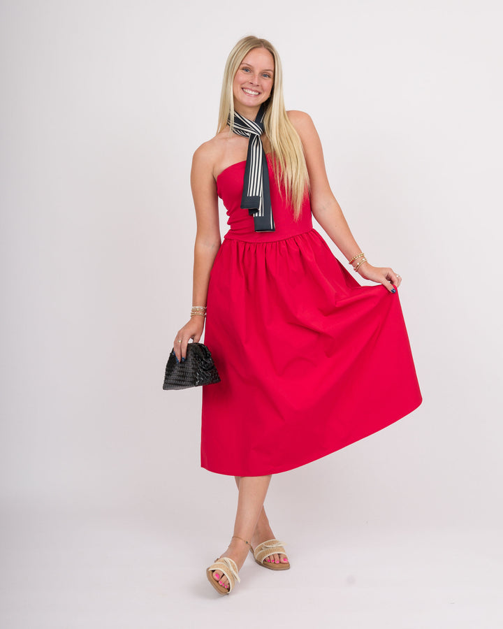 Red Tube Top Dress