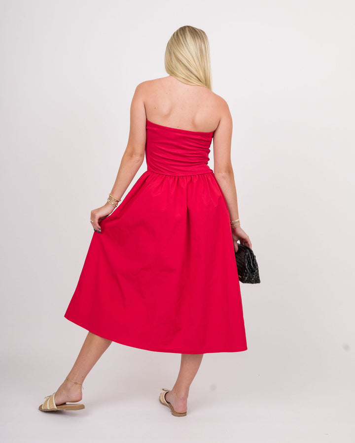 Red Tube Top Dress