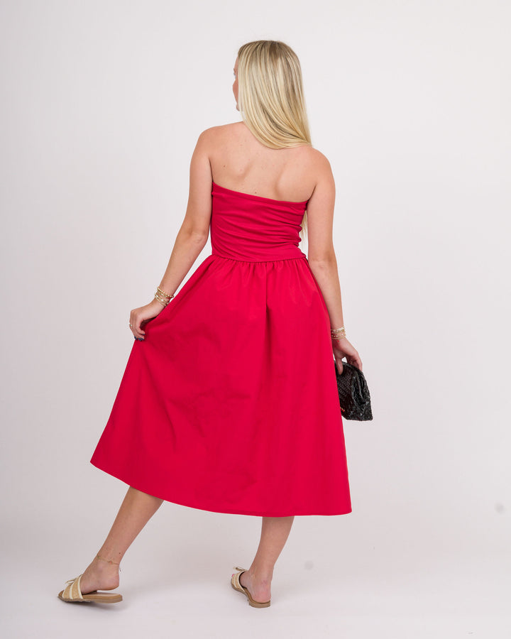 Red Tube Top Dress