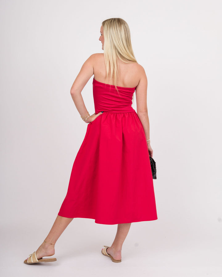 Red Tube Top Dress