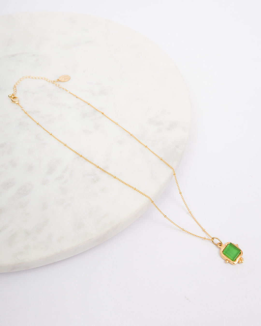 Susan Shaw Charlotte Dainty Green Necklace