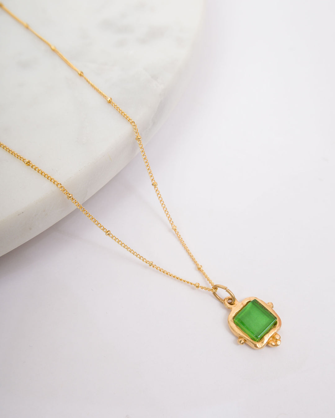 Susan Shaw Charlotte Dainty Green Necklace