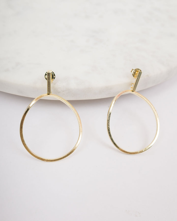 Sheila Fajl Twisted Oval Hoop Earrings
