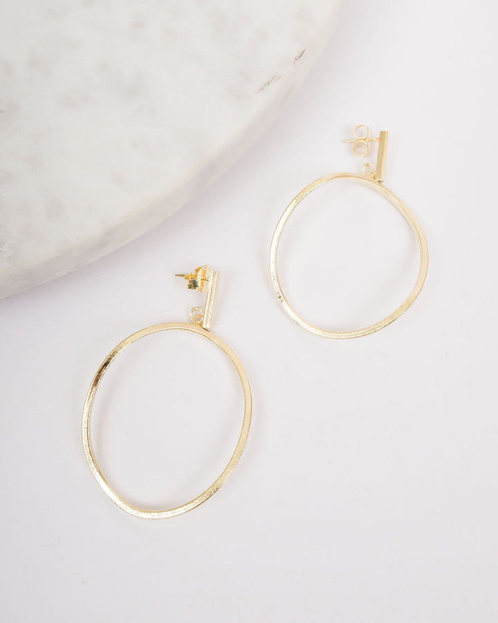 Sheila Fajl Twisted Oval Hoop Earrings