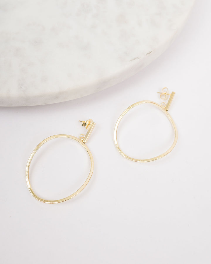 Sheila Fajl Twisted Oval Hoop Earrings