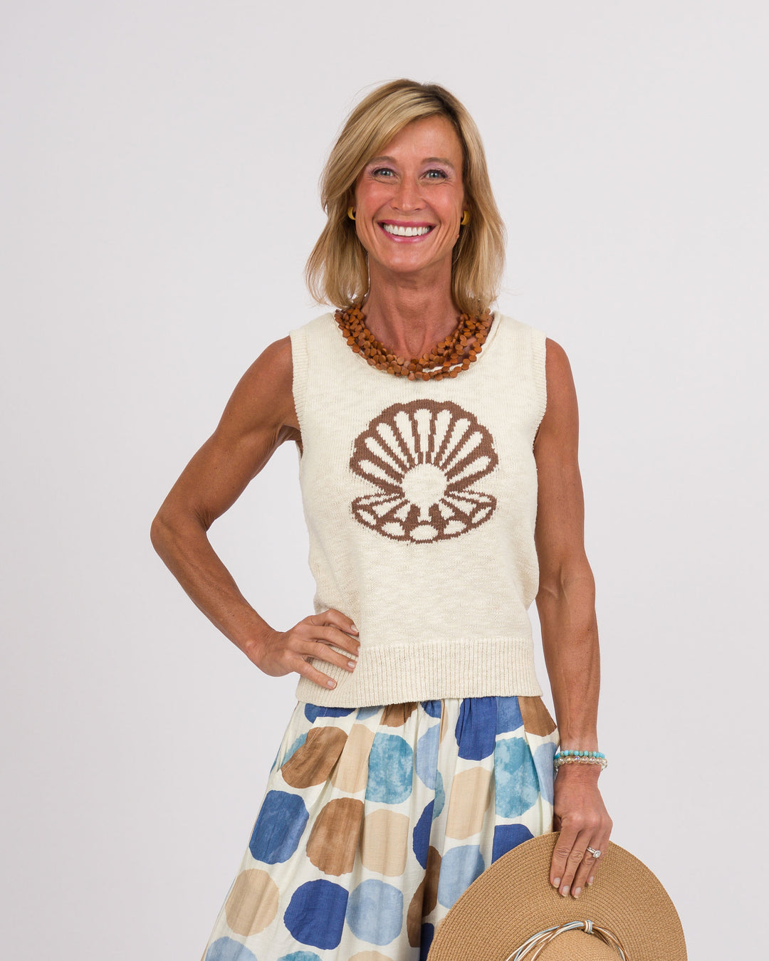 Cream Shell Sweater