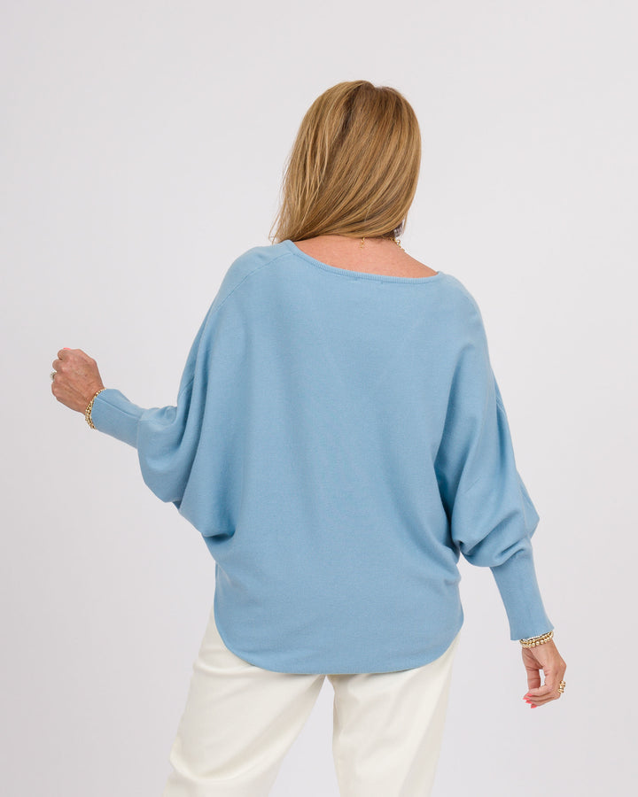 Kerisma RYU Thin V-Neck Top - Vista Blue