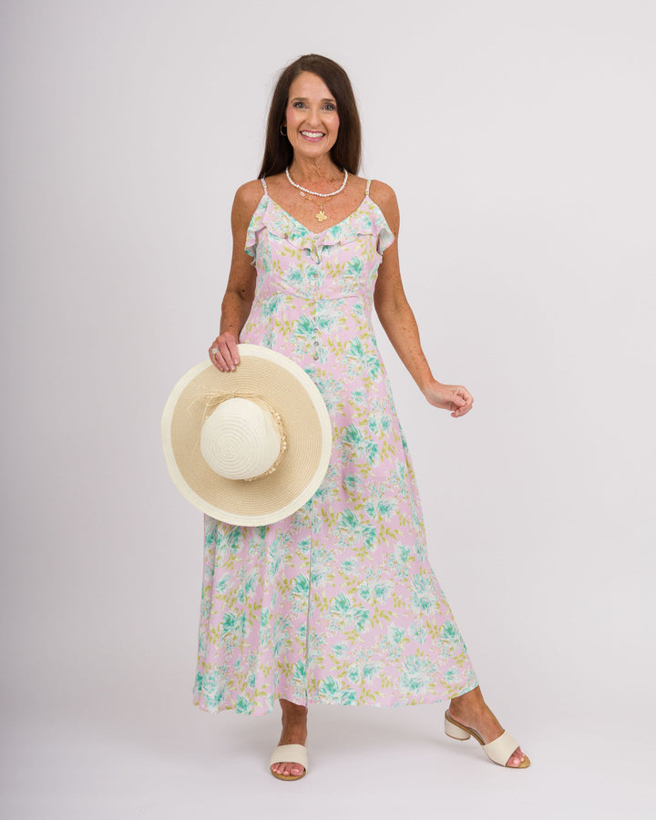 Blushing Flora Maxi Dress