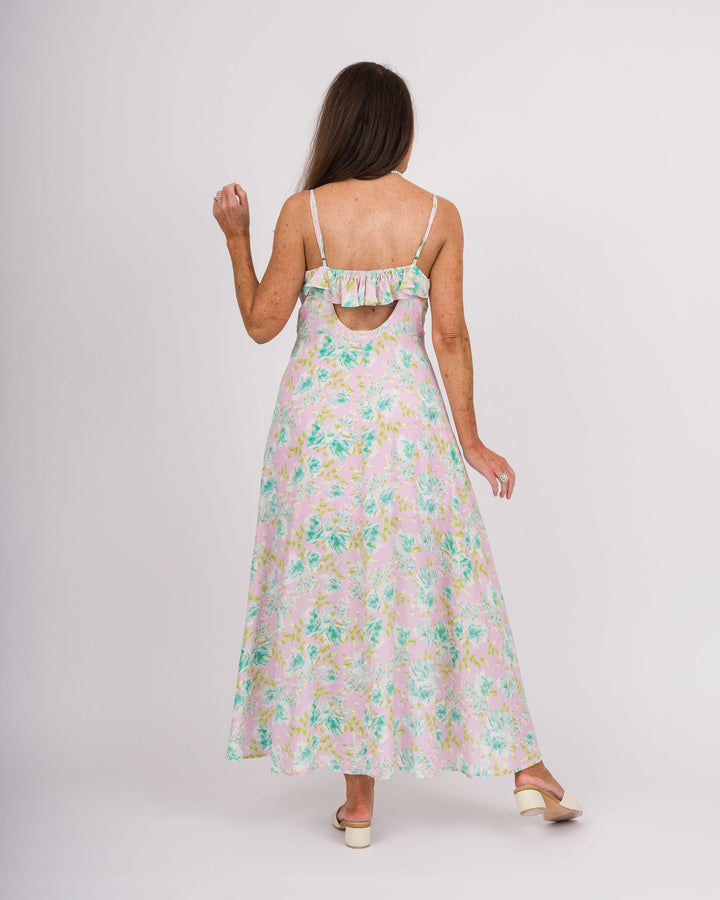 Blushing Flora Maxi Dress