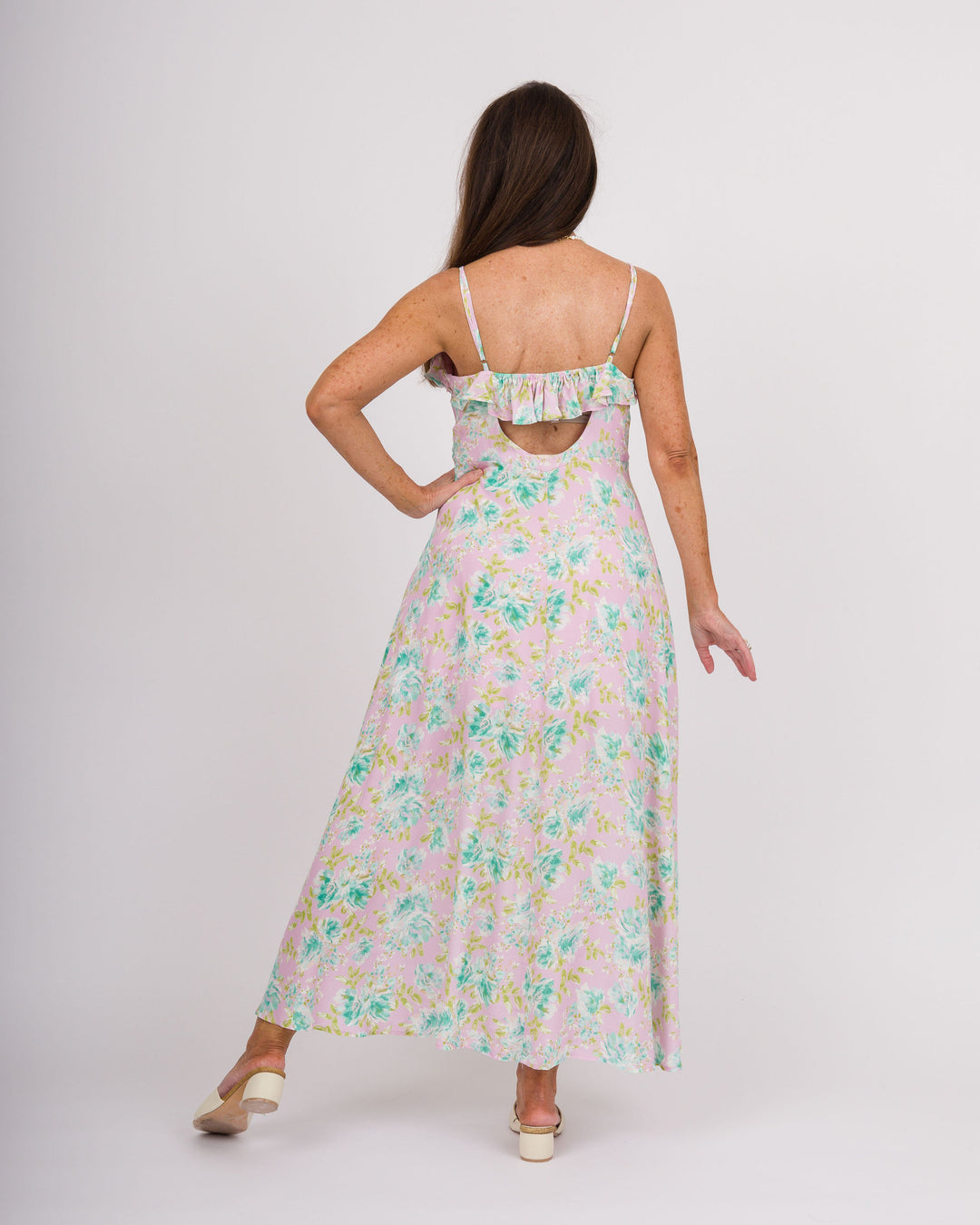 Blushing Flora Maxi Dress