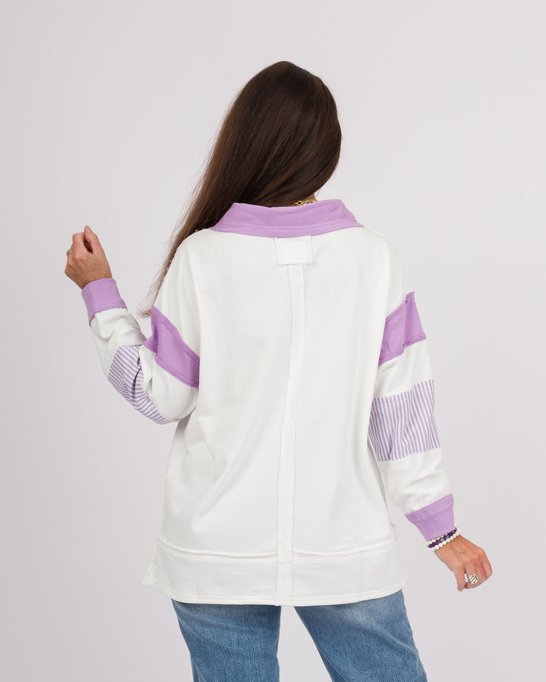 Soft Washed Long Sleeve Pullover - Lavender