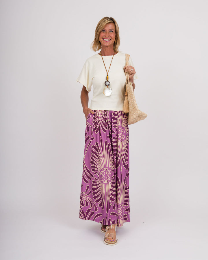 Tropical Swirl Pants - Orchid