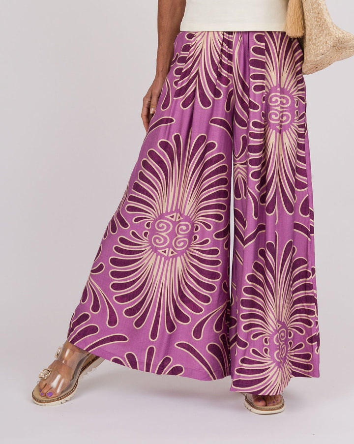 Tropical Swirl Pants - Orchid
