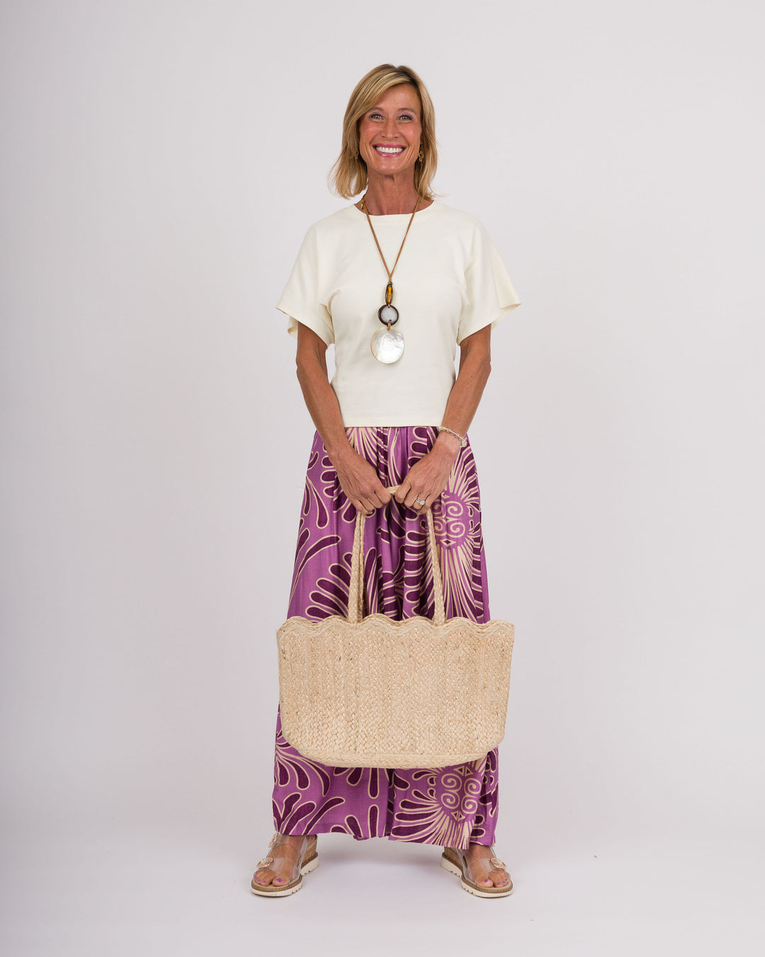 Tropical Swirl Pants - Orchid