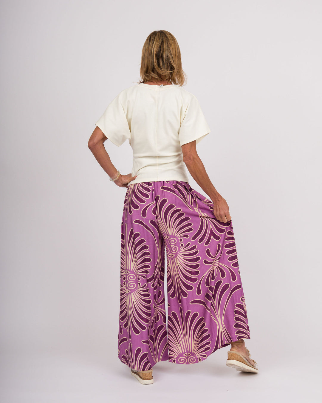 Tropical Swirl Pants - Orchid